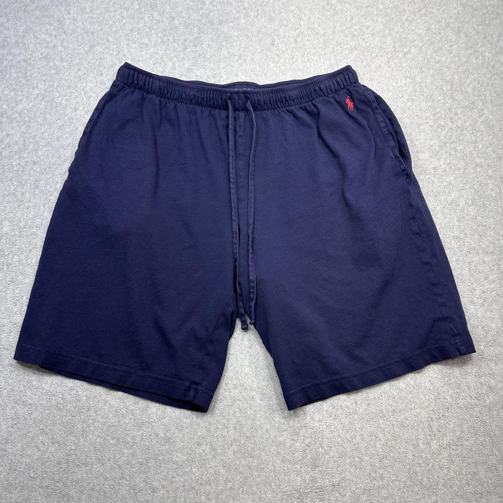 Polo Ralph Lauren Sweat Shorts Mens Large Blue Pima Cotton Modal Lounge 9 Inch
